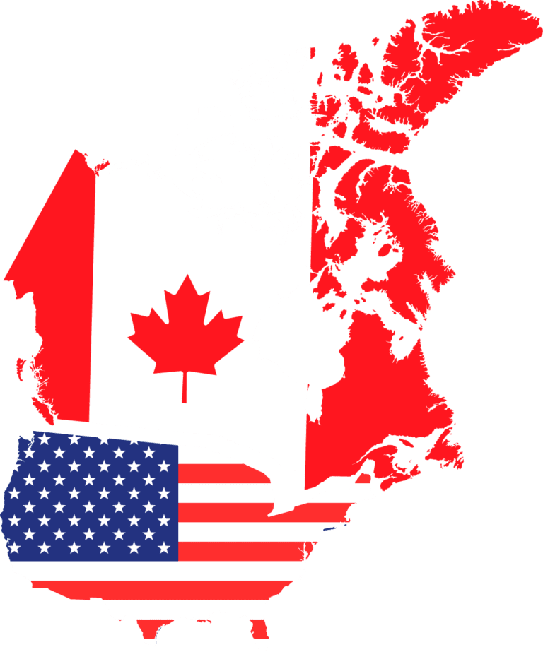 Canada and USA border