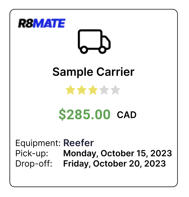 Refrigerated Shipping Quote