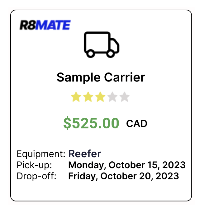 Refrigerated Shipping Quote